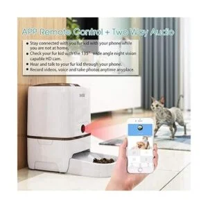 Iseebiz Comedero automático para mascotas con cámara 6_6