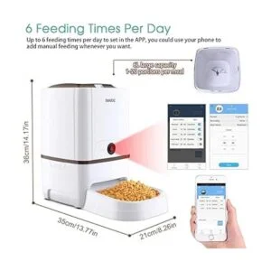 Iseebiz Comedero automático para mascotas con cámara 6_4