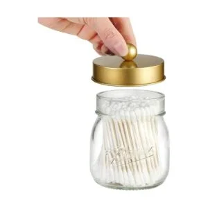 SheeChung Mason Jar Tarros de boticario de baño soporte