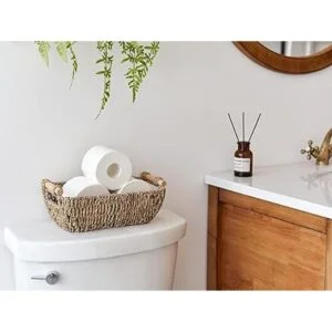 StorageWorks Cestas pequeñas de mimbre tejidas a mano