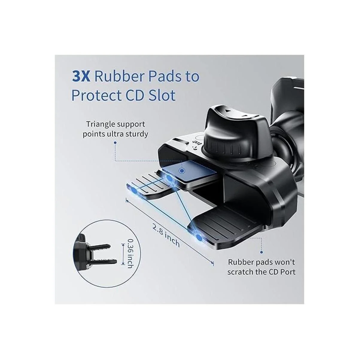 OQTIQ Soporte magnético de coche para reproductor de CD_4