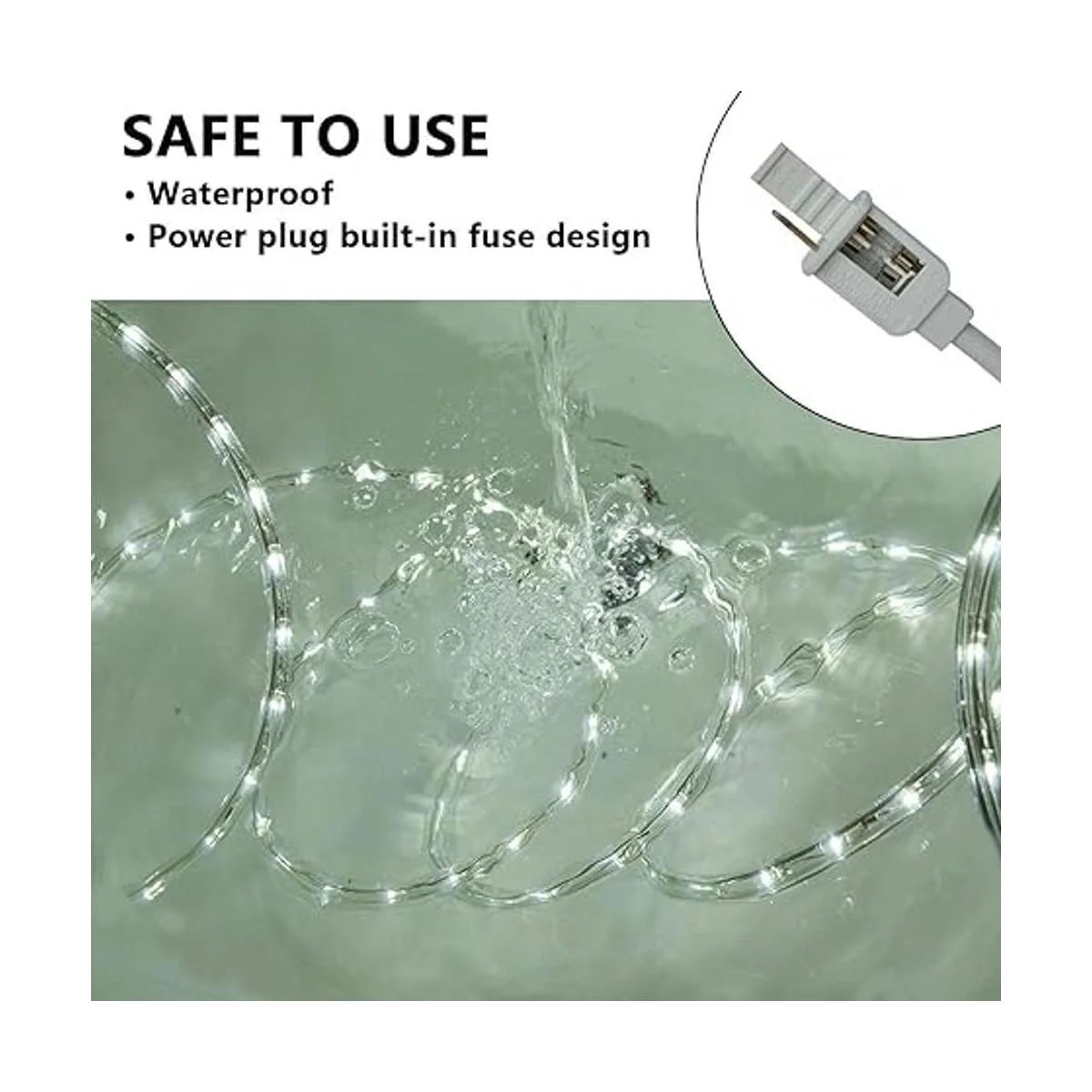 Cuerda de luces LED de 110 V para exteriores impermeable_2