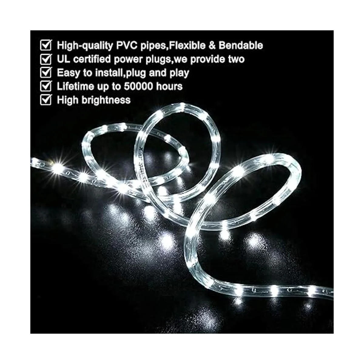 Cuerda de luces LED de 110 V para exteriores impermeable_3