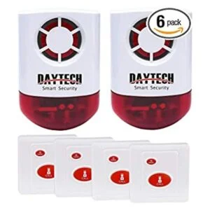 Daytech Sirena estroboscópica con botón de alarma de_1