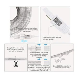 Cuerda de luces LED de 110 V para exteriores impermeable_4