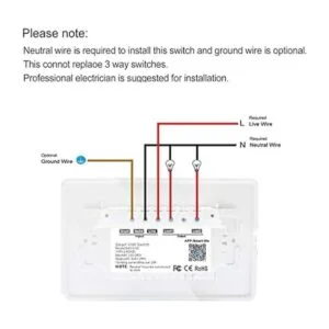 SANA Interruptor inteligente de luz de pared WiFi botón_4
