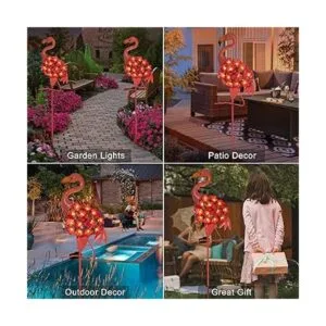 Homeimpro Luces solares de jardín luces de metal para_2