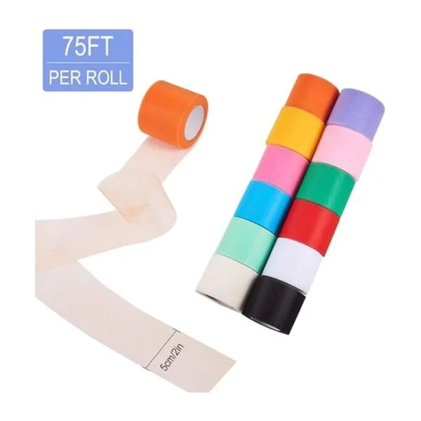 BENECREAT Rollos de tela de tul para decoración de bodas