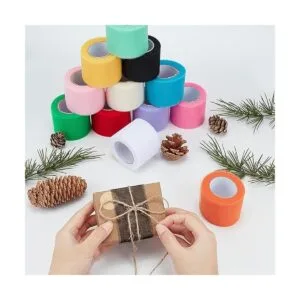 BENECREAT Rollos de tela de tul para decoración de bodas