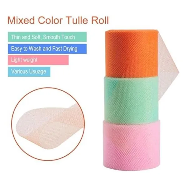 BENECREAT Rollos de tela de tul para decoración de bodas