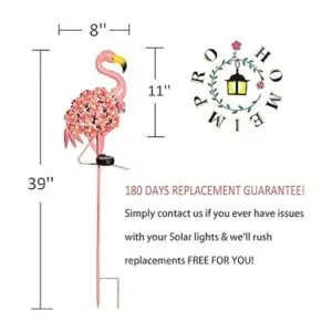 Homeimpro Luces solares de jardín luces de metal para_4