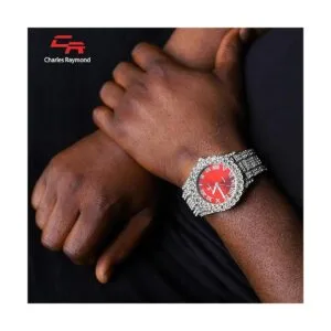 Reloj de pulsera para hombre carátula colorida cubierto_4