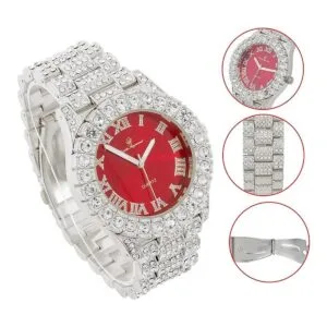 Reloj de pulsera para hombre carátula colorida cubierto_6