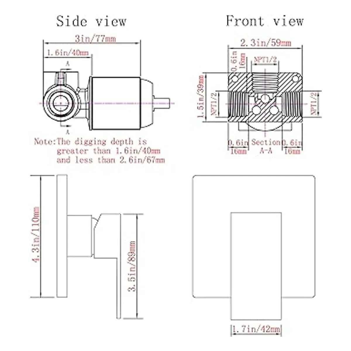 Dr Faucet Equipo completo de la ducha de la válvula de_6