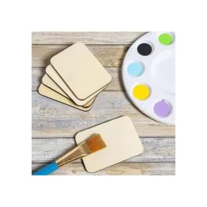 Paquete de 36 rectángulos de madera sin terminar para