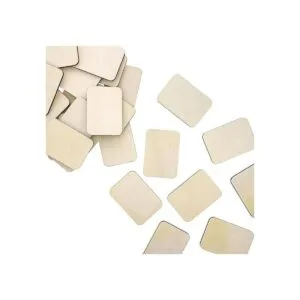 Paquete de 36 rectángulos de madera sin terminar para