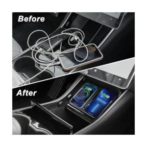 TAPTES Cargador inalámbrico para Tesla Modelo 3 2017 2018_3