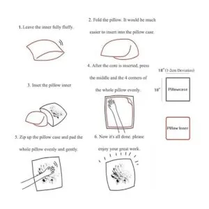 Aremetop Juego de 4 fundas de almohada de lino y algodón