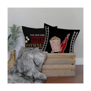 Aremetop Juego de 4 fundas de almohada de lino y algodón