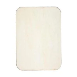 Paquete de 36 rectángulos de madera sin terminar para