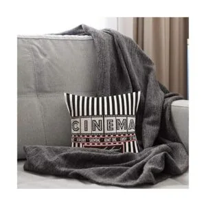 Aremetop Juego de 4 fundas de almohada de lino y algodón