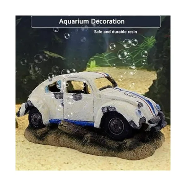 Capetsma Decoración de acuario adorno de resina de coche