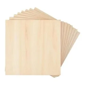 Paquete de 8 cuadrados de madera sin terminar de 6 x 6