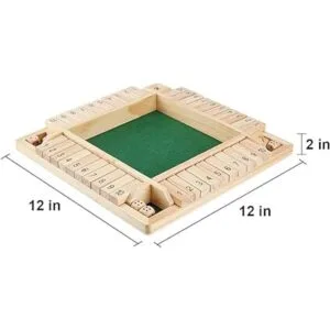ROPODA Juego de mesa de dados Shut the Box cierra la