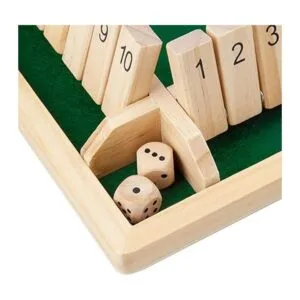 ROPODA Juego de mesa de dados Shut the Box cierra la