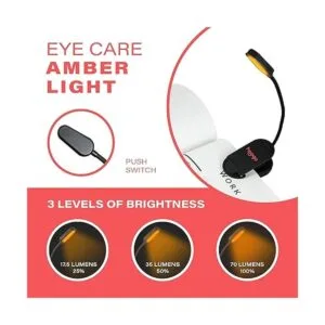 Hooga luz de lectura con clip bloqueo de luz azul color_3