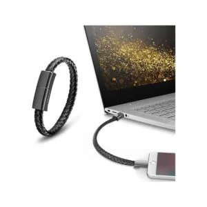 GVUSMIL Pulseras trenzadas de cuero con carga USB para_2