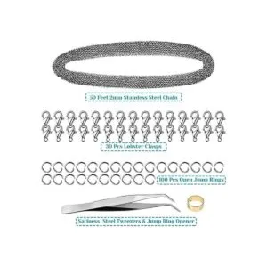 Anezus Cadenas para la fabricación de joyas cadena de