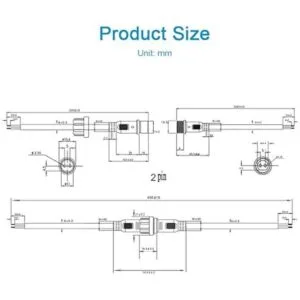 Conectores JST de 2 pines 3 pines 4 pines para LED Negro_4