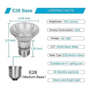 Bombillas Par20 paquete de 6 bombillas de inundación_4
