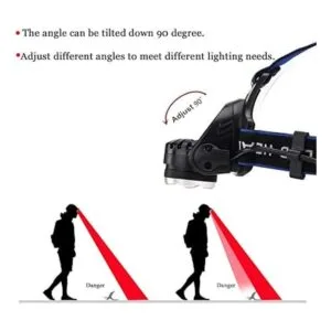 AuKvi Faro de luz roja faro LED rojo de 3 modos faro