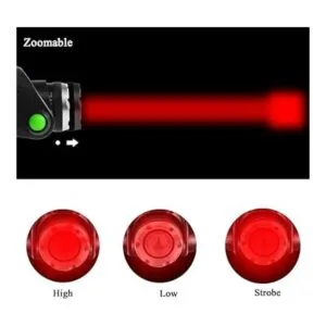 AuKvi Faro de luz roja faro LED rojo de 3 modos faro
