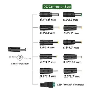 Gonine Adaptador de corriente alterna para monitor de 12