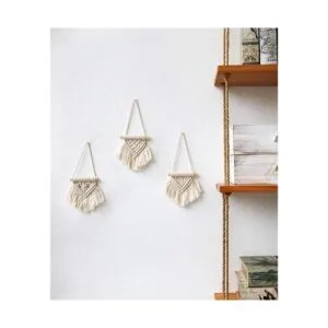 Mkono Macramé para colgar en la pared juego de 3 bonitos