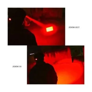 AuKvi Faro de luz roja faro LED rojo de 3 modos faro