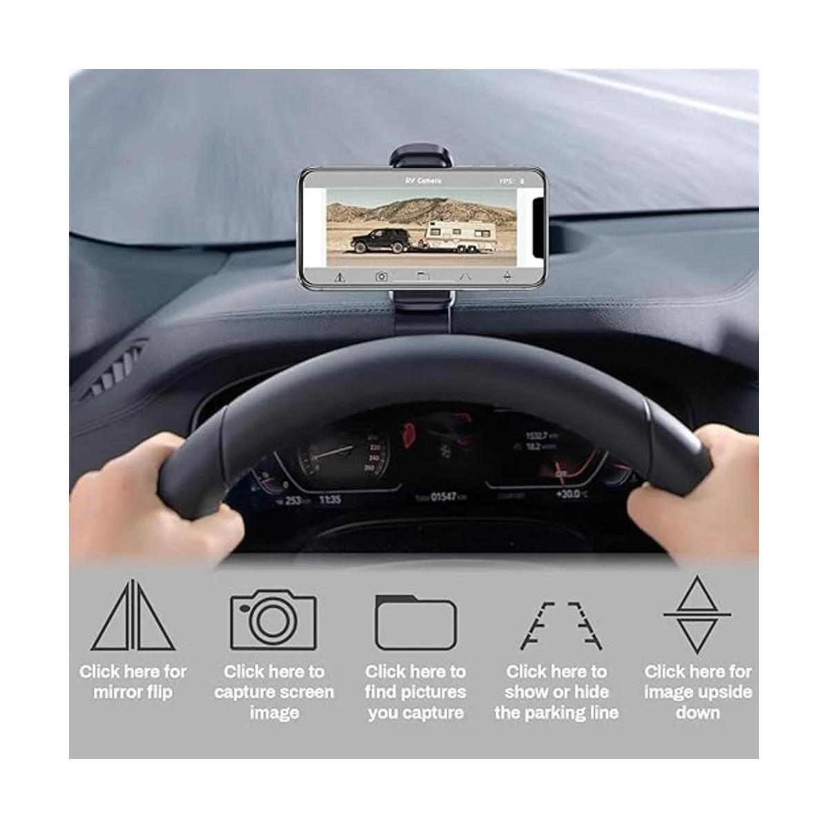 EWAY Enganche magnético WiFi cámara de visión_4