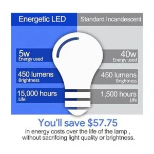 Energetic Bombilla LED A19 equivalente a 40 W luz_3