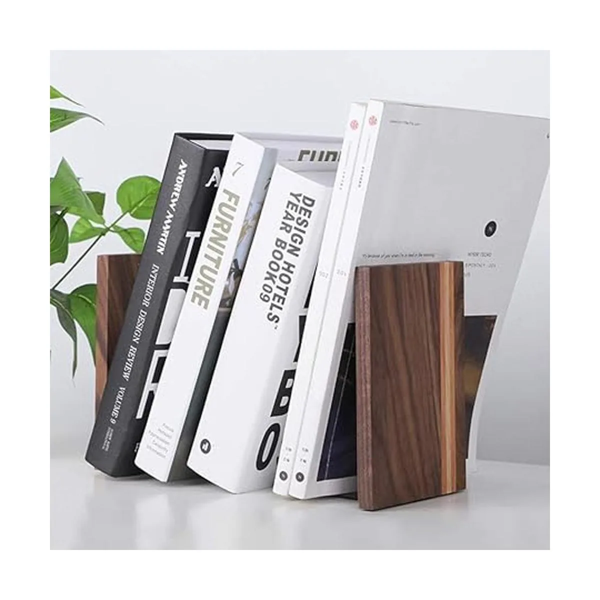 Muso Sujetalibros de madera para artista estantes_5