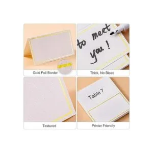 Toncoo 100 tarjetas de mesa de alta calidad tarjetas de