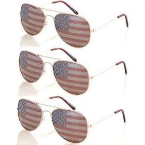 Shaderz USA America Gold Aviator Gafas de sol Gran_1