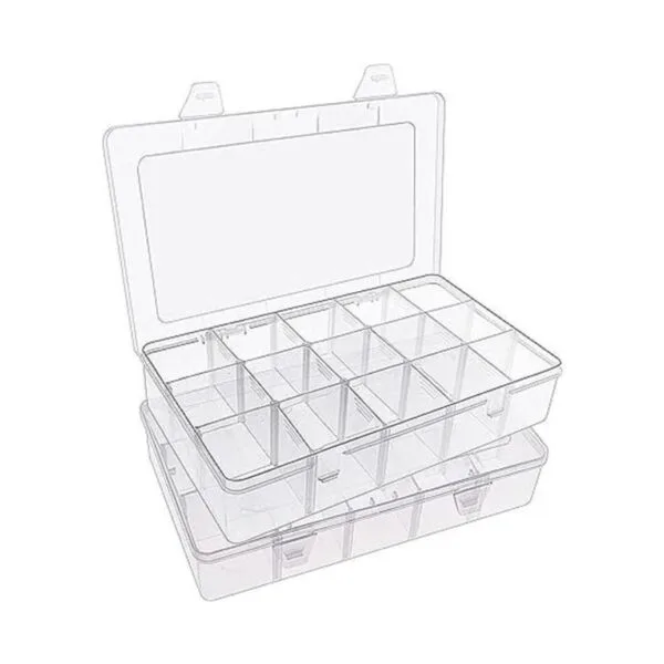 SGHUO Caja de almacenamiento de 15 rejillas para cinta_1