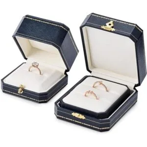 Oirlv Caja de anillo de compromiso Noble Caja de regalo de_2