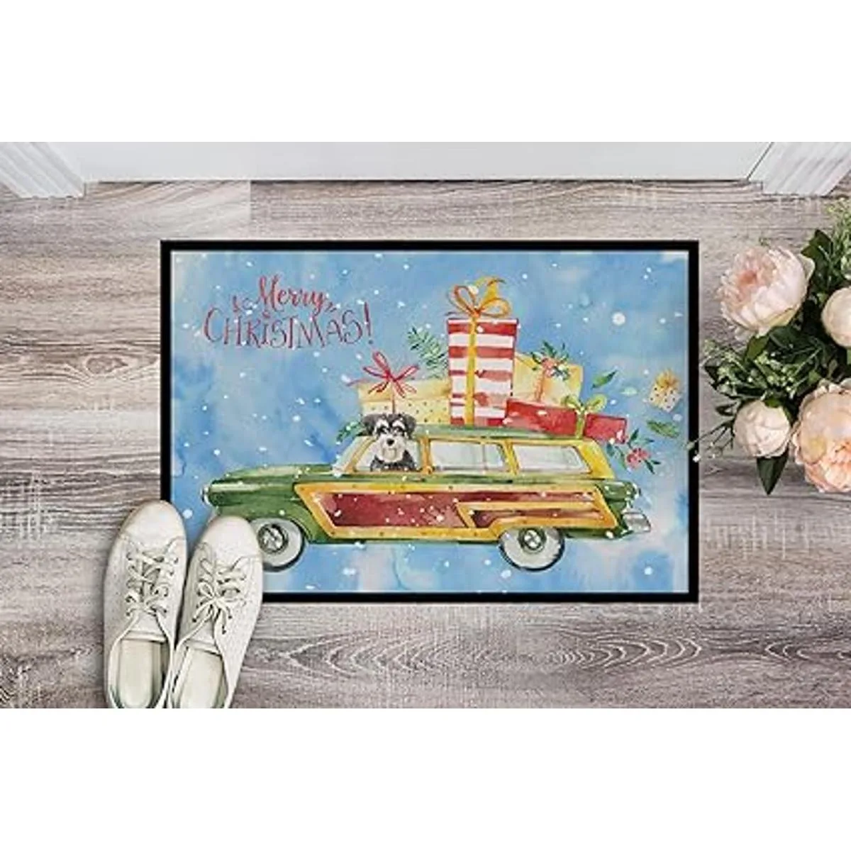 Carolines Treasures CK2415MAT Feliz Navidad Schnauzer