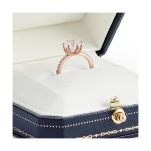 Oirlv Caja de anillo de compromiso Noble Caja de regalo de_5