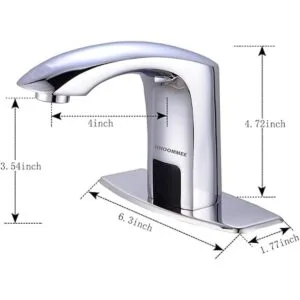HHOOMMEE Grifo automático sin contacto para baño con_6