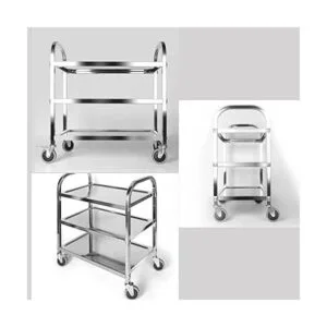 Nisorpa Carrito utilitario de acero inoxidable de 3_4